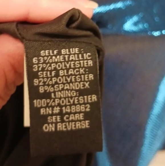 Plus Size 18 Torrid Womens Blue Metallic Skater Dress 👗 - Picture 8 of 9